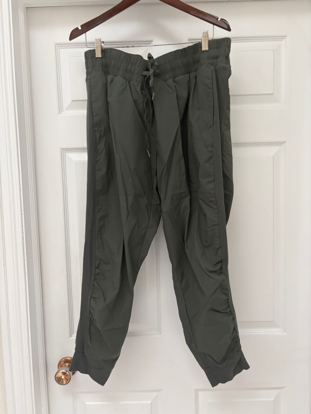 Shambhala Women's Olive Green Drawstring Track Joggers plus size